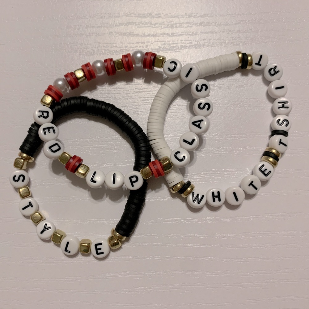 Taylor Swift *STYLE* Friendship Bracelets - Coordinated Set of 3 w/title, lyrics